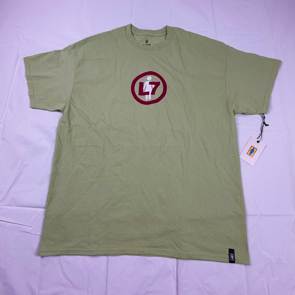Girl Skateboards L7 Band Graphic T-Shirt Mens XL Sage Green New Short Sleeve